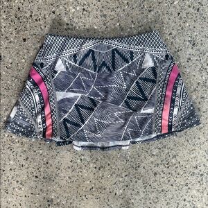 Lucky in love Geometric Patterned Skirt with Pink Accents